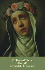 St. Rose of Lima LAMINATED Prayer Card 5-pack with Two Free Bonus Cards Included picture