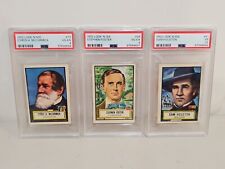 3- 1952 Topps Look N See #61, #28, #72 SAM HOUSTON, STEPHEN FOSTER,+ PSA Graded picture