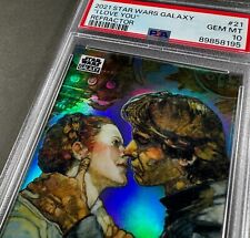 (PSA 10) 2021 Star Wars Galaxy #21, “I Love You” Refractor picture