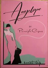 1960s-Elegant Style 'Principle Cigars' Tin Advertising Sign: Angelique - Pink picture