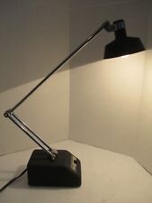 Vintage MOBILITE Transformer Powered Black Chrome Desk Lamp Light 70s MCM    C53 picture