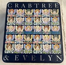 Vintage 1985 Crabtree & Evelyn Lg Tin Angels & Flowers Collectible, England picture