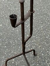 Original Early American wrought iron candle stand. Eighteenth to early 19thc picture