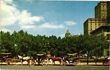 Vintage Postcard- Carriages on 59th Street, New York. picture