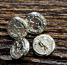 Designer Tiny 11 mm Silver Buttons 4 Pcs picture