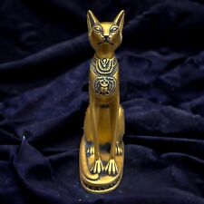 Rare Ancient Egyptian Bastet Statue Antique Goddess Pharaonic Cat with Scarab BC picture