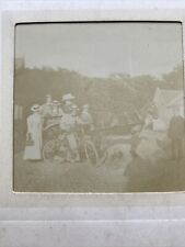 1898 Photo Women & Men w/ Bicycle & Horse in Broomfield 15x15cm Mounted picture
