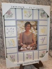 Malden Designs Floral Photo Frame 8x10 Tile Look With Carved Flowers 5x7 Picture picture