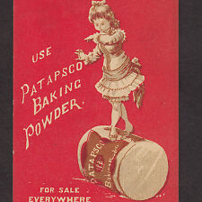 Patapsco Baking Powder 19th Century Antique Victorian Advertising Trade Card picture