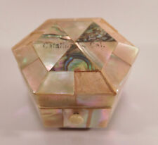 Early Catalina Island Souvenir Marquetry Trinket Box, Abalone & Mother of Pearl picture