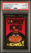 2013 Topps 75th Anniversary #81 Donkey Kong Rainbow Foil PSA 10 Gem Mint Pop 3 picture