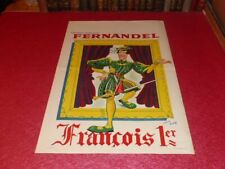 Cinema Poster Original Belgian - Francois I - Fernandel - Christian Jaque 1937 picture