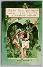 Postcard Irish Hearts St. Patrick Day Clarion Notes *C5495 picture