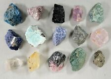 15 Raw Crystals Set - Rough Gemstones Assorted - Mixed Lot Healing Crystals Bulk picture