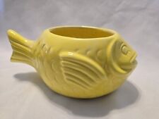 Vintage Yellow Fish Ceramic Planter picture