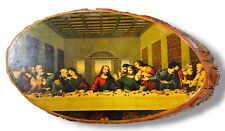 Vintage Last Supper Jesus Religious Wood Wall Plaque Souvenir picture