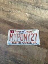 2011 North Carolina Vanity License Plate Pony Horse - “MYPONY27” picture