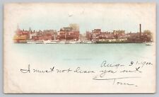Water Front Skyline Detroit Michigan c1898 Postcard, Private Mailing Card 0648 picture