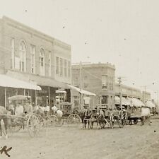 Rare 1909 RPPC Postcard Lindsay Oklahoma Street Scene Horses Garvin County OK picture