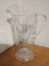 Vintage HOOSIER Depression Embossed Glass Wet Dry 8 CUP Measuring Pitcher picture