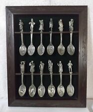 1980 Franklin Mint Disney Brothers Grimm Pewter Fairy Tale Spoon SET OF 12 picture