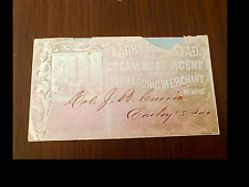 CSA 1861, All Over Tenn. Advertising Cover Steam Boat Agent w/ Enclosure Scarce picture