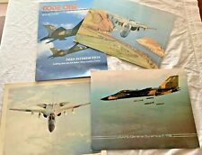 Vtg 1980s F-111 General Dynamics LOT of 3 Photo Print Info Code One Magazine picture