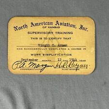 Vintage 1944 North American Aviation Card Kansas picture