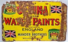 OLSINA WATER PAINT ENGLAND ADVERTISE SIGN MANDER BROTHERS LONDON MILAN MONTREAL picture