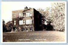 Fremont Wisconsin WI Postcard RPPC Photo Public School Campus Building c1940's picture