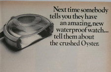 Rolex Oyster Watch Waterproof Guaranteed 330 Feet Original Ad 1969 Time ~8x11