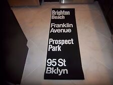 NY NYC SUBWAY ROLL SIGN BROOKLYN BRIGHTON BEACH PROSPECT PARK FRANKLIN AVENUE 95 picture