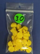 30 X RUBBER HAT PIN TIE TAC BADGE BACKS CLUTCH CLUTCHES YELLOW - PACK OF 30 picture