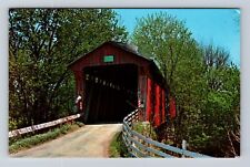 Putnam County IN-Indiana, Dick Huffman Bridge, Big Walnut Creek Vintage Postcard picture