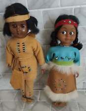 1972 Cherokee North Carolina Native American Indian Dolls Vintage Man Woman picture