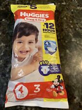 HUGGIES SNUG/DRY VINTAGE 3 Diapers sz 4 22-37 pounds SEALED MICKEY Mouse DISNEY picture