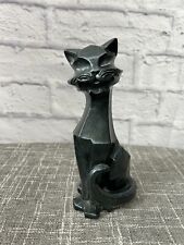 Universal Statuary Corp. Cubist Black Siamese Cat Statue 11