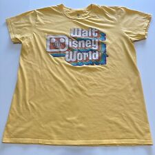 Disney Parks Walt Disney World 70s Retro Rainbow Logo Mickey T-Shirt Size XL picture