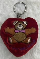 Vintage Stuffed Heart Bear I Love You Keychain picture