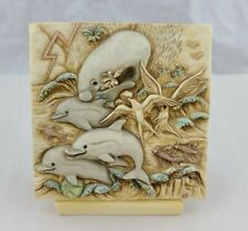 Harmony Kingdom Picturesque Dophins Tile and Stand picture