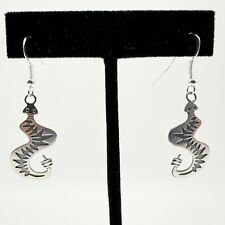 Navajo Sterling Silver Rattlesnake Dangle Earrings Native American Jewelry New picture