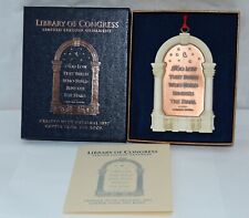 1998 Library of Congress Christmas Ornament w/Original 1897 Copper from the Roof picture