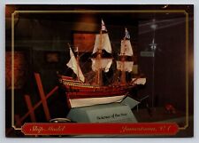 Science Of The Sea Ship Model Jamestown Virginia Vintage Unposted Postcard picture