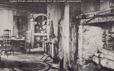 Pilgrim Kitchen John Alden House Duxbury MA Dividedback Vintage Postcard picture