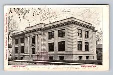 Sheboygan WI-Wisconsin, Public Library, Antique, Vintage c1908 Postcard picture