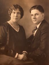 1910s RPPC - PORTRAIT OF PAUL & BELLE old real photo postcard BALTIMORE / PHILLY picture