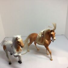 2 play horses, one Beyer Reeves,1917, DWA. LLG& and smocked? white & brown horse picture