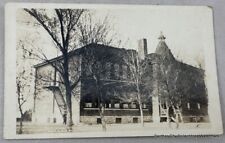 Antique Postcard High School Building Overbrook Kansas RPPC REAL PHOTO picture