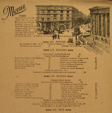 Vintage 1967 Lucas Carton Restaurant Menu Place De La Madeleine Paris France picture