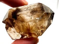260 carat Rutilated smoky Quartz crystal - Brazil golden rutile partial polished picture